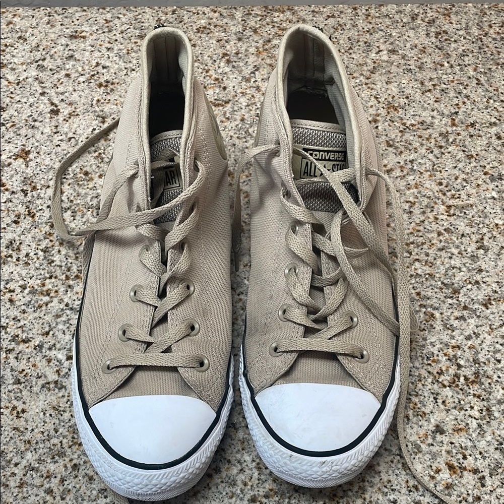 Converse Chuck Taylor All Star High Beige Mens 10 Unisex Pre-owned